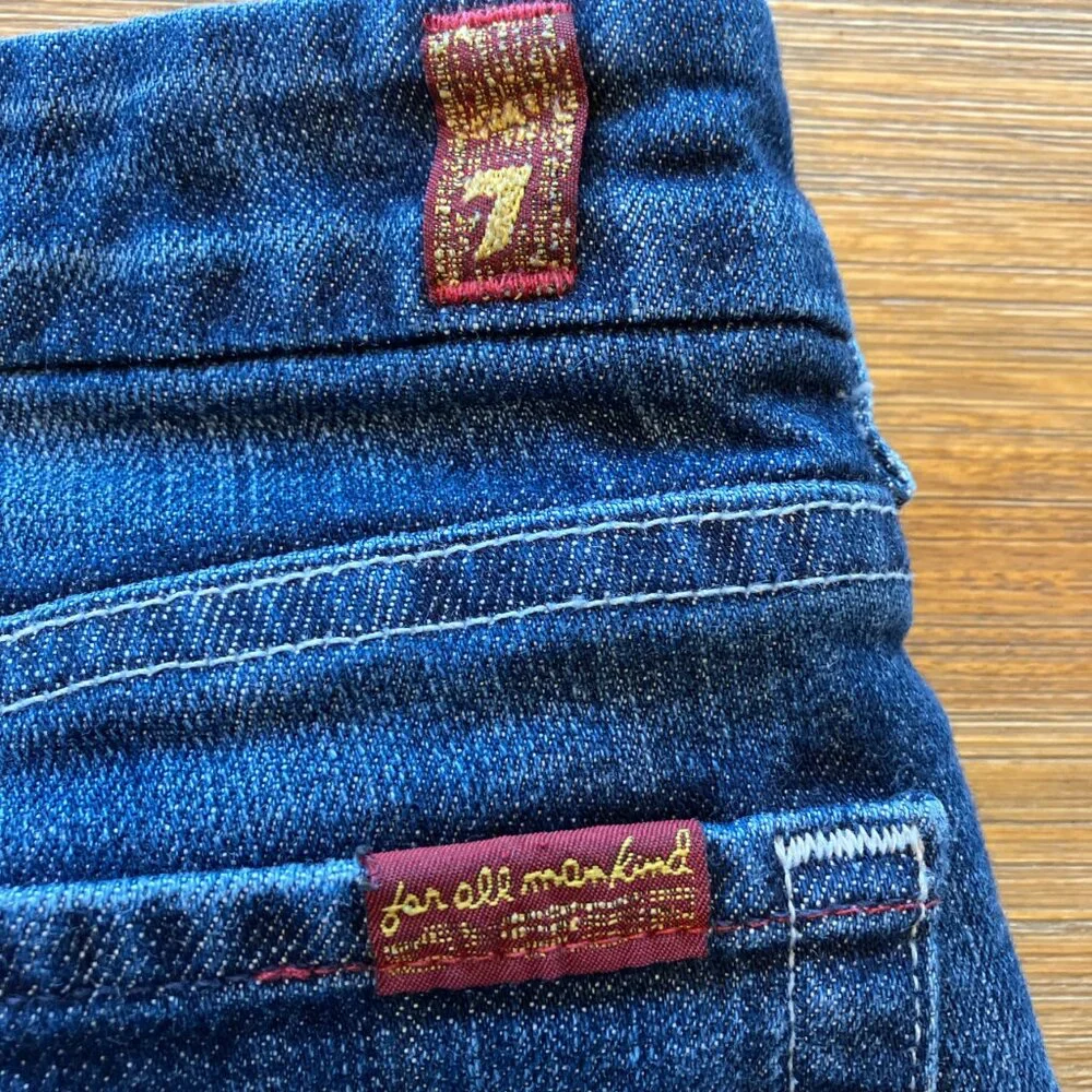 Seven A Pocket‎ size 27 flare medium wash lowrise boho retro denim jean - Picture 4 of 7